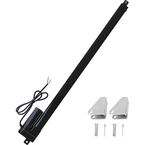 Course linéaire 700 mm 400 N IP65 étanche 12 V Actionneur linéaire 34 mm/s avec étriers de montage pour porte, armoire, ouvre-fenêtre, ouvre-porte, domotique (1/5)