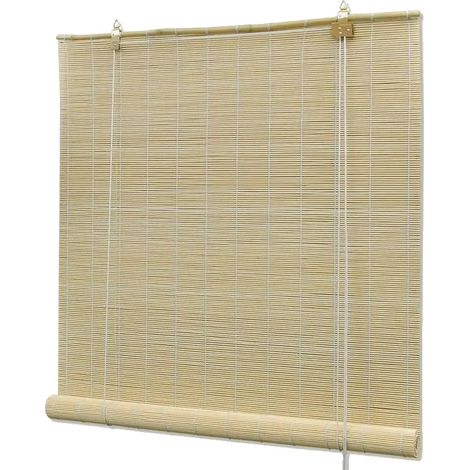 Stores Verticaux, Bambou Écologique, Design Facile à Nettoyer, Beige (1/2)