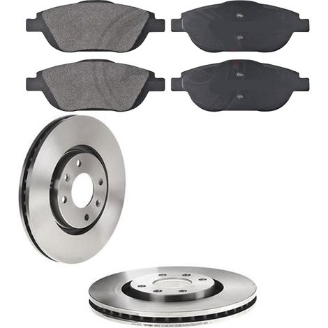 KIT FRENI ANTERIORI compatibile con CITROEN C3 PICASSO (SH) - DISCHI + PASTIGLIE OEM: FDB4288 / 17338 , 17336 /SOSTITUZIONE DIRETTA/BASSA POLVERE/SILENZIOSO (1/5)
