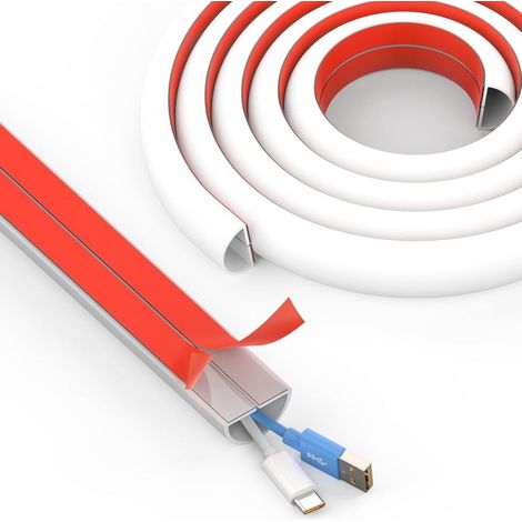 15 mm weiße PVC-Kabelkanäle – selbstklebend, Aufputzmontage, störungsresistent, 5 m Länge, für die Hausrenovierung