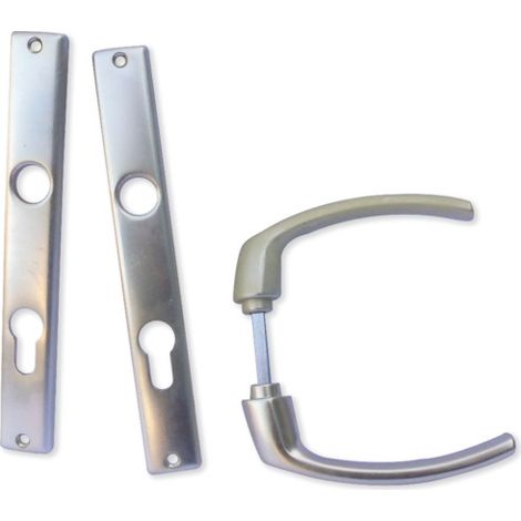 Satz Aluplatte schmal Ovalfiliz PRODIF - 25 mm - i-Schlüssel - Champagne - Ép.38/47 Entrx70 F/Holzschraube - 675317