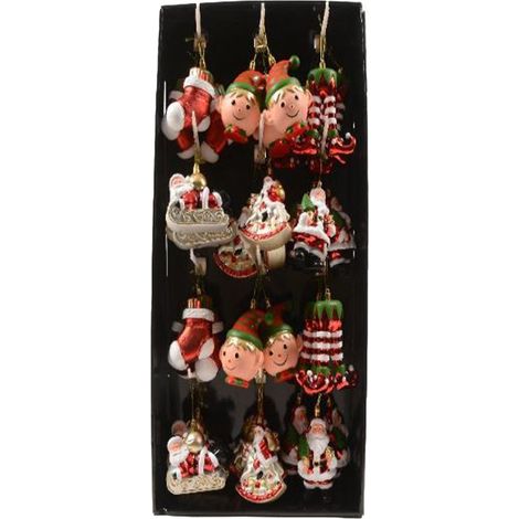 Pendente natalizio in plastica per albero di Natale in espositore