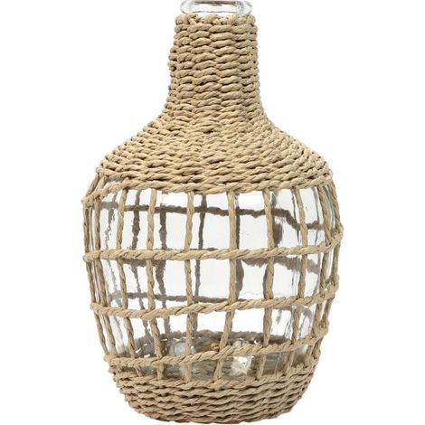 Vase Design "Dame Jeanne Tressée" 25cm Naturel (1/3)