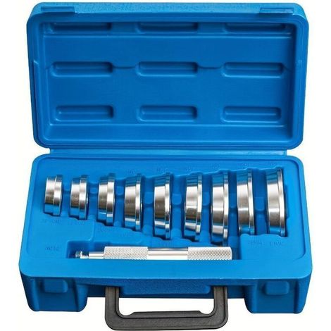 Extracteur de roulements pour automobiles, 10 pièces, presse hydraulique pour machines-outils de pressage et de pressage de roulements de 39,5 à 81 mm, bleu (1/5)