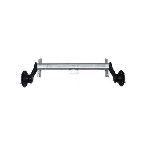 Imline – Essieu non freiné 450 kg pour remorque – Tube acier 50 mm – Entraxe 4 trous 115 mm – Charge maximale 450 kg