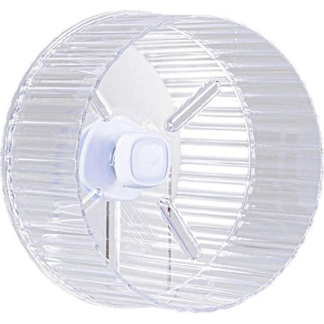 Runde Hamsterlaufräder, Sportspielzeug für Kleintiere, Hamsterzubehör, leise für Zwerghamster und andere Kleintiere wie Ratten, Mäuse und Rennmäuse.-Clear 21cm No Stands (1/5)