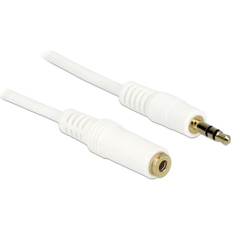 DeLOCK Delock 3.5mm M-F - 5m - 3,5mm - Mâle - 3,5mm - Femelle - 5 m - Blanc (83771)