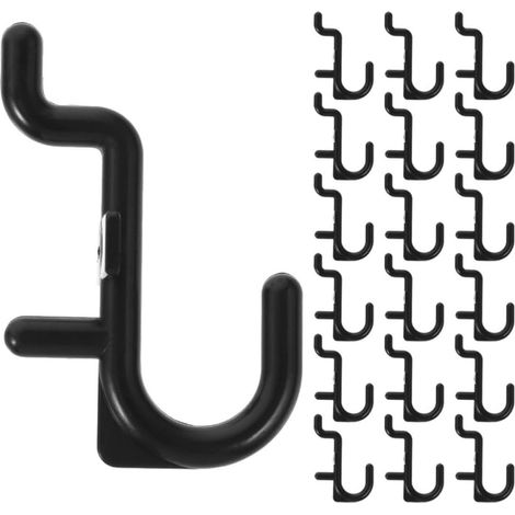 Toyvian Gancho para Tablero Perforado 40 Piezas Plástico Negro (1/5)