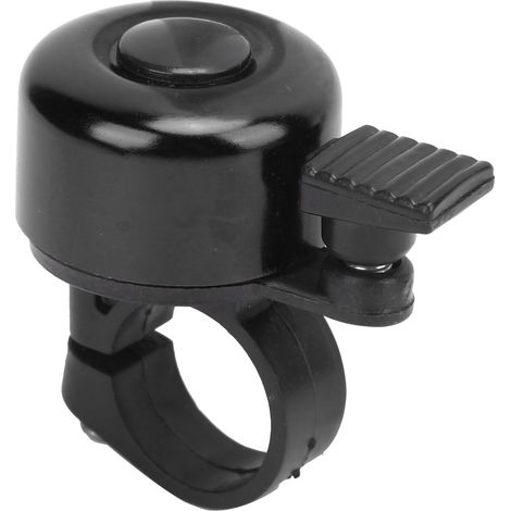 Sonnette de vélo DUUTI en alliage d'aluminium, mini sonnette cycliste extérieur son clair et fort, noir (1/5)