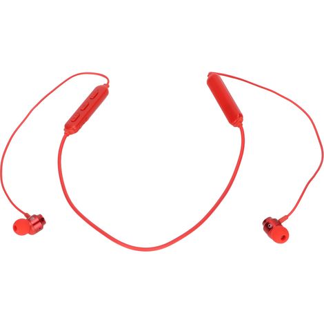 Kabelloser Bluetooth-Kopfhörer zum Umhängen, mit eingebautem Mikrofon und Geräuschunterdrückung, ideal für Sport (rot). (1/5)