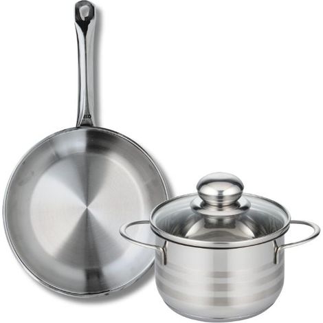 Ensemble de 1 Poêle de cuisson 24 cm et 1 faitout 16 cm Elo Profi Brillant (1/5)