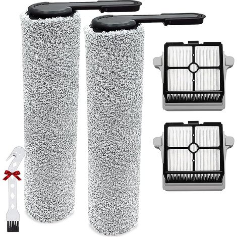 accessoires pour Tineco Floor One S7 Combo, S7 Flashdry, Switch S7 Pièces de rechange pour aspirateur eau et poussière, 2 brosse rotative + 2 filtres Hepa + 1 brosse (1/5)