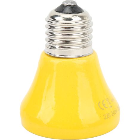 Lampe chauffante en céramique pour reptiles, mini lampe chauffante infrarouge pour amphibiens (lézards, reptiles), 220-240 V, 25 W, jaune (1/5)