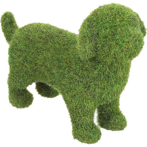 Welpen Ornament aus beflocktem Material in Grün Europäischer