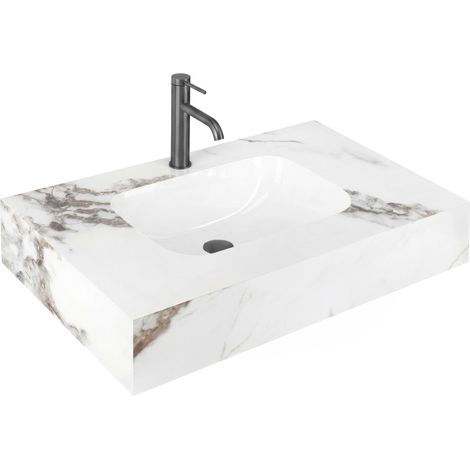 Lavabo sospeso REA Aresa Cold Jade 80 (1/5)