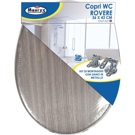 MAURY'S COPRI WC EXTRA ROVERE 36 X 43 CM CON KIT MONTAGGIO