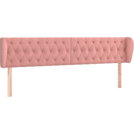 Maison Exclusive - Cabecero de terciopelo rosa 183x23x78/88 cm (1/5)
