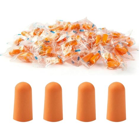 35 Paires Bouchons Oreille Mousse Orange SNR 38dB Sommeil Moto Voyage (1/5)