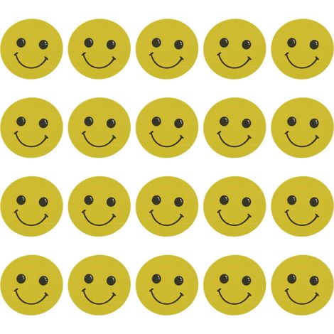 Autocollant de contrôle d'accès pour téléphone, compatible NFC, avec smiley et motif de visage souriant. (1/5)