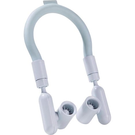 Ventilateur tour de cou pliable (bleu), idéal pour la salle de sport et les trajets quotidiens - Rechargeable par USB - sans pales (1/5)
