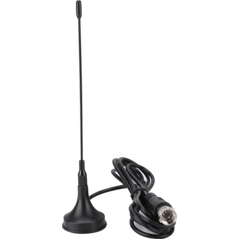 Antenne TV sans fil DVB-T à ventouse, tige de 1,5 m et 12 cm, antenne TV intérieure (1/5)