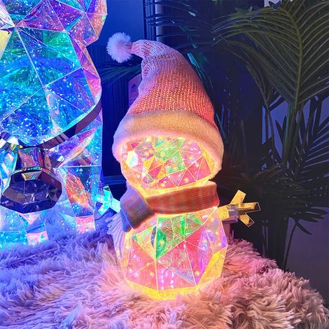 Décoration Lumineuse Noël - Renne Flocon De Neige Arbre De Noël - USB - Intérieur Extérieur - Lot De 3 (1/5)