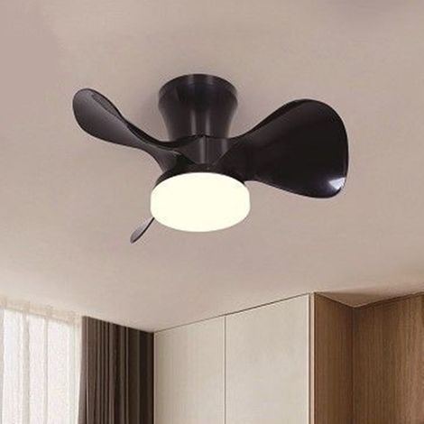 TRADE SHOP - Lampadario Plafoniera Ventilatore Da Soffitto Led Ip20 Luce 3000-6500k Nero 42293 -