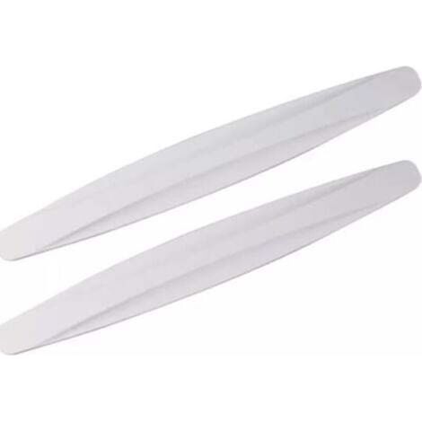 [JAMAIS UTILISÉ] Lot de 2 protections de pare-chocs avant et arrière flexibles, anti-rayures, universelles, autocollantes, pour voiture (blanc) (1/4)