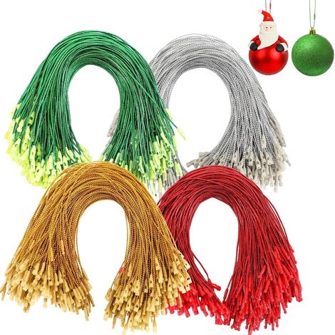 600 dekorative Weihnachtshaken mit aufsteckbarer Dekoschnur für Weihnachtsbäume, Weihnachtsfeiern und zum einfachen und schnellen Aufhängen von Dekoschnur.
