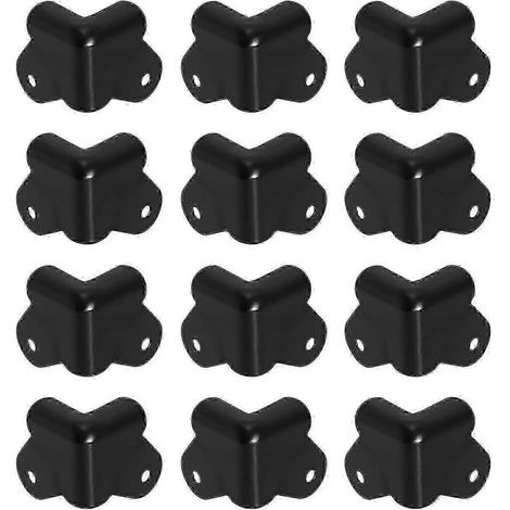 24 Stück Lautsprecherecken aus Eisen – Praktische Eckenschützer für Lautsprecher – Yvan-4.00X4.00X4.00CM-Black