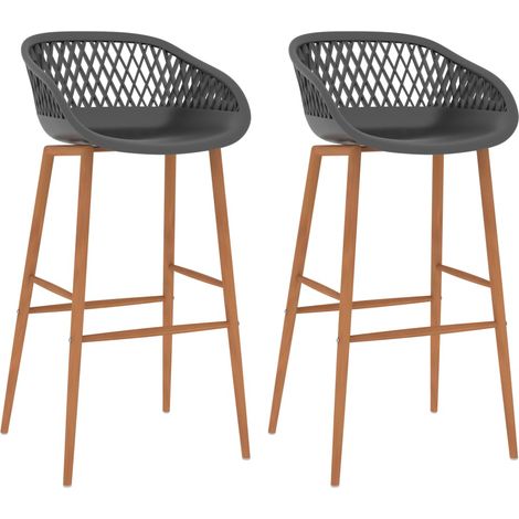 Barhocker 2 Stk. Grau