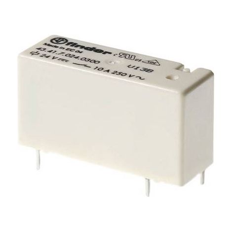 Relais circuit imprimé bas profil 1RT 10A 12V DC sensible AgNi + Au FINDER 434170125000 (1/2)
