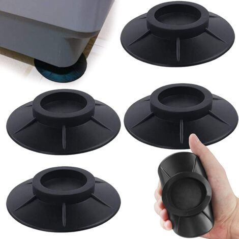 BUNTHAUS Coussinets de Machine à Laver, 4Pcs Coussinets pour Pieds de Machine à Laver Tapis Anti-Vibration Coussinets Amortisseurs Anti-Vibration en Caoutchouc Tapis Anti-Vibration pour Sèche-Linge No (1/5)