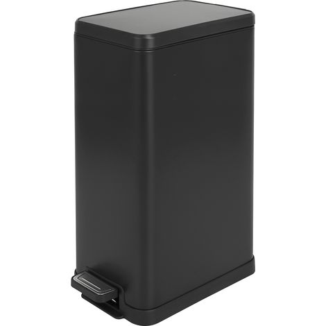 SVITA STM18 Mülleimer Treteimer 18l inkl. Inneneimer Softclose-Deckel Schwarz