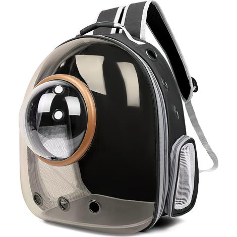 1 Sac À Dos Pour Chien Et Chat, Transparent, Capsule Spatiale Ventilée, Oxford Et PC, Pour Extérieur (1/5)