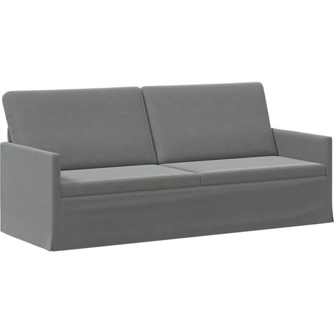3 Seater Sofa Dark Grey 190 x 81 x 82 cm Velvet vidaXL