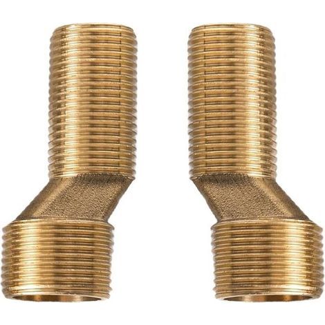 Adattatore per rubinetto doccia in due pezzi con braccio girevole, connettore in ottone da 3/4" a 1/2" per rubinetti da bagno. (1/4)