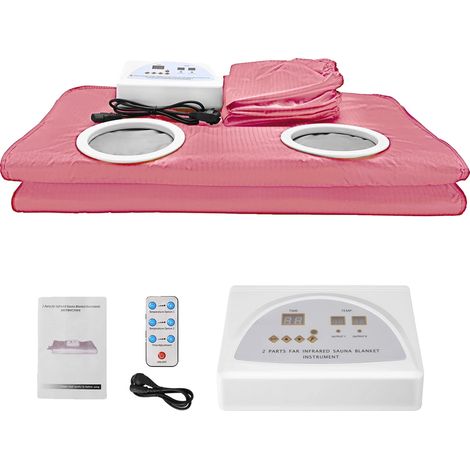Couverture de Sauna Portable, Chauffage Infrarouge, Couverture Complète du Corps, Rose (1/2)