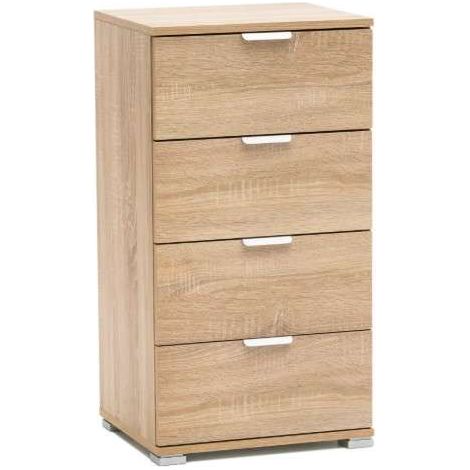 Cassettiera 4 cassetti sonoma già montato L45 H85 P38 - consegnato già montato (1/2)