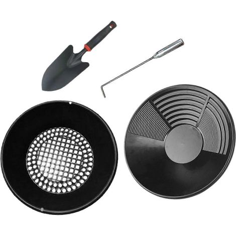 Kit d'orpaillage avec batée portable pour une extraction plus facile (35 cm). (1/5)