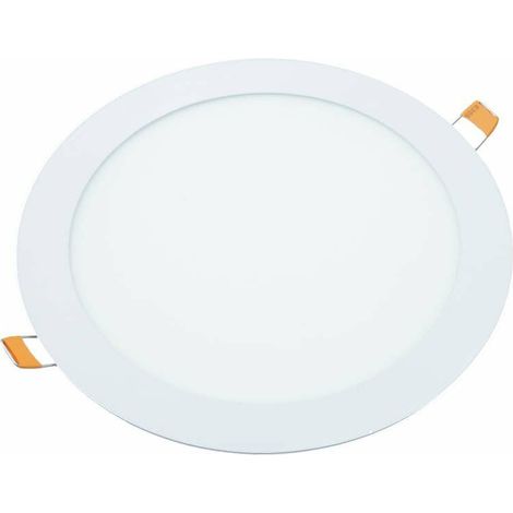 Jandei - 5x Downlight LED 18W Redondo Plano De Empotrar Luz Blanca Fría 6000K, Aluminio Aro Blanco Mate, Para Hueco De 200-205mm Blanco