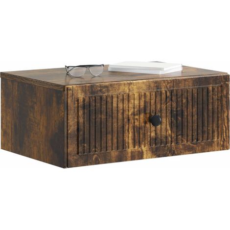Maison Exclusive - Cabinet de chevet avec tiroir Chêne fumé 49 x 34,5 x 20 cm (1/5)