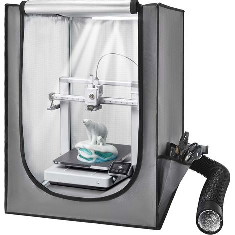 VEVOR 3D Printer Enclosure with Ventilation, Dustproof Waterproof Oxford Cloth Resin 3D Printer Tent, Constant Temperature Protective Case with LED, Compatible with Photon Mono/Mars 3, FDM/LCD Printer (1/5)