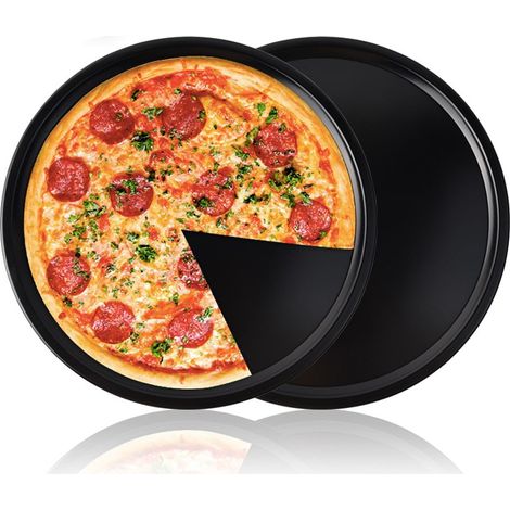 Pizza Pan - 32 Cm - Acier Avec Revêtement Antiadhésif - Pour Pizza Maison Ou Surgelée - 1 Pièce (1/5)