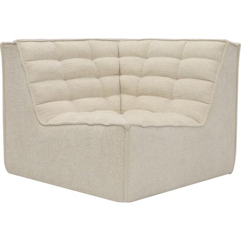Mobilier Deco – Fauteuil modulable angle réversible en tissu beige – Dossier ergonomique – Assise rembourrée – Pour espaces contemporains (1/5)