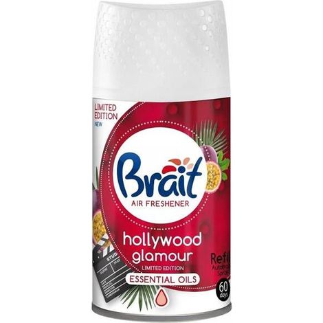Ricarica per diffusore automatico di profumo per ambienti Brait Essential Oils Hollywood Glamour, 250 ml