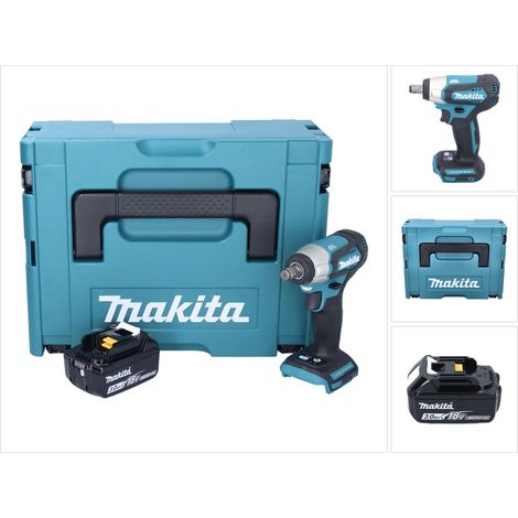 Llave de impacto sin cable Makita DTW 181 F1J 18 V 210 Nm 1/2" sin escobillas + 1x batería recargable 3,0 Ah + Makpac - sin cargador