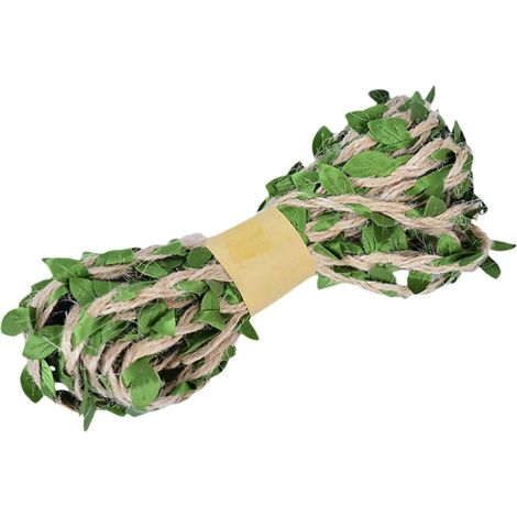 Décoration en corde de lin vert feuille, cadeau idéal pour la fête des pères. Effet décoratif et (1/5)
