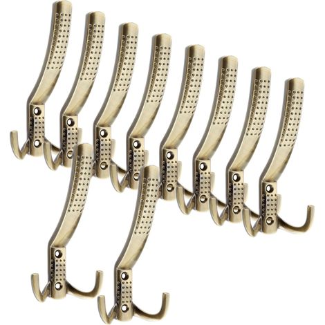 SO-TECH - Patère murale JASMIN STRONG - métal massif renforcé, crochet pour vestiaire et entrée - L66×P76.5 mm - Lot de 10