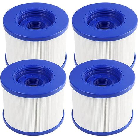 SHINING HOUSE Swimming Pool Filter 4 Pack Replacement,Cartouche Filtre à Vis Gonflabl De Vis 104mm,pour Clever Spa + Aquaparx + Aqua Spa + Costway + All Seasons + GoPlus + Wido and Others